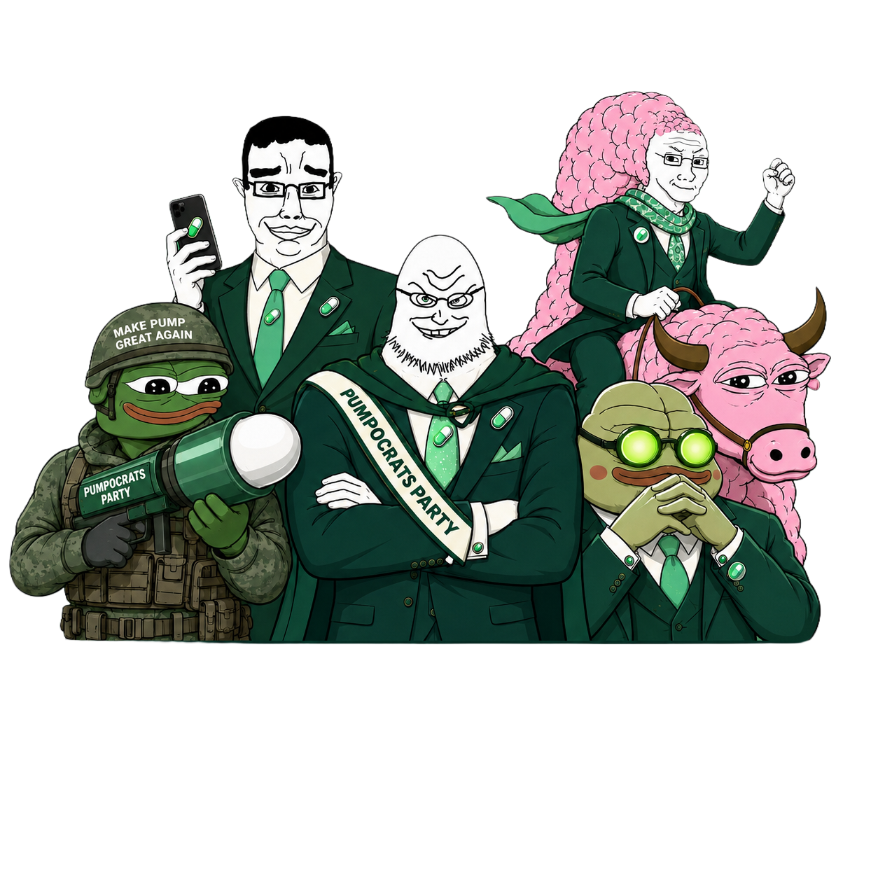 The Pumpocrats party logo